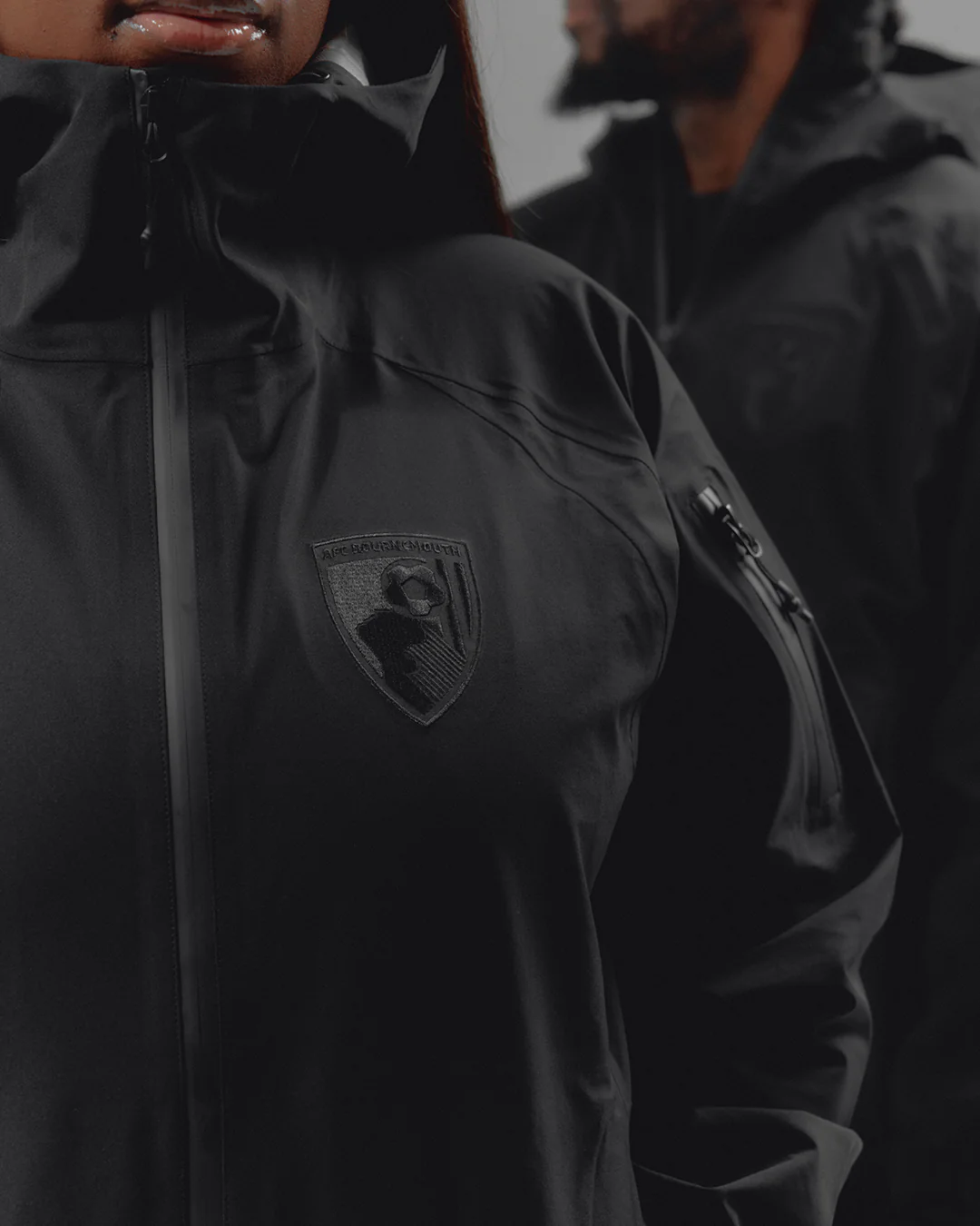 AFC Bournemouth Black Waterproof Hooded Jacket - Image 7
