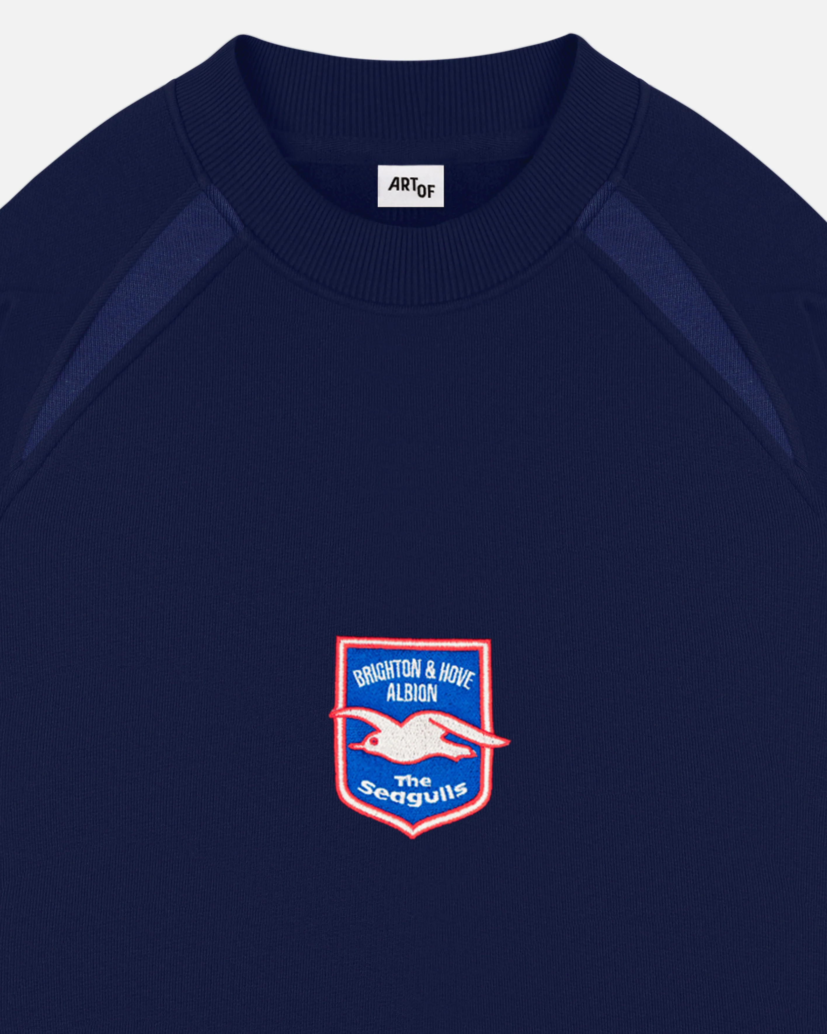 Brighton Panelled Navy & Blue Sweat - Image 3