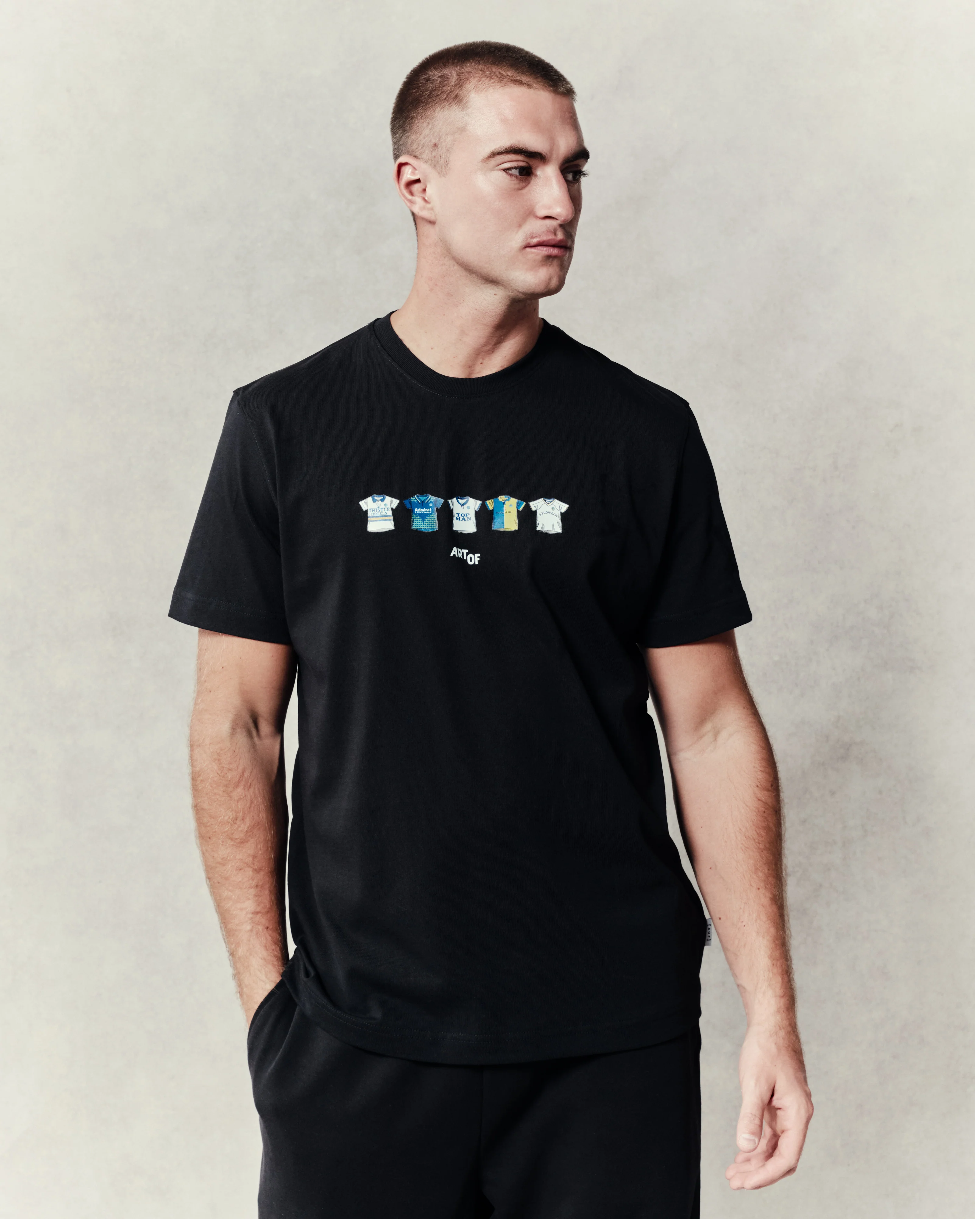 Leeds Printed Classics Black Tee - Image 3